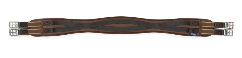 Shires Memory Foam Girth Brown